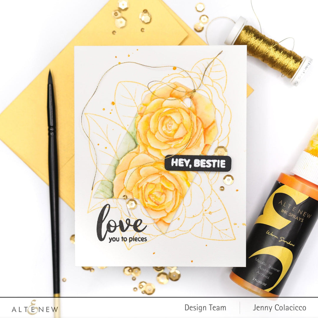 Altenew Stamp & Watercolor Bundle Paint-A-Flower: Camellia Waterhouse & Hawaiian Shores Brush & Fine Tip Pens Bundle
