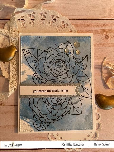 Altenew Stamp & Watercolor Bundle Paint-A-Flower: Camellia Waterhouse & Hawaiian Shores Brush & Fine Tip Pens Bundle