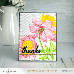 Stencil Art: White Cap Peonies & Add-on Die Bundle