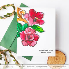 EXP Factors Stencil Craft Your Life Project Kit: Floral Acanthus Add-on Layering Stencil for Embossing Folder (4 in 1)
