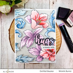 EXP Factors Stencil Craft Your Life Project Kit: Floral Acanthus Add-on Layering Stencil for Embossing Folder (4 in 1)