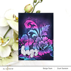 EXP Factors Stencil Craft Your Life Project Kit: Floral Acanthus Add-on Layering Stencil for Embossing Folder (4 in 1)