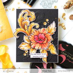 EXP Factors Stencil Craft Your Life Project Kit: Floral Acanthus Add-on Layering Stencil for Embossing Folder (4 in 1)