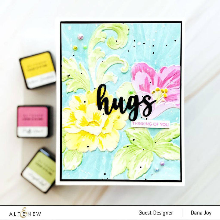 EXP Factors Stencil Craft Your Life Project Kit: Floral Acanthus Add-on Layering Stencil for Embossing Folder (4 in 1)