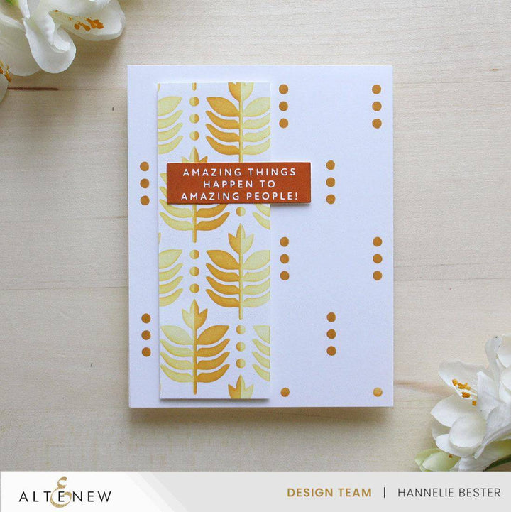 Deco Leaves Background Stencil