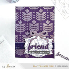 Deco Leaves Background Stencil