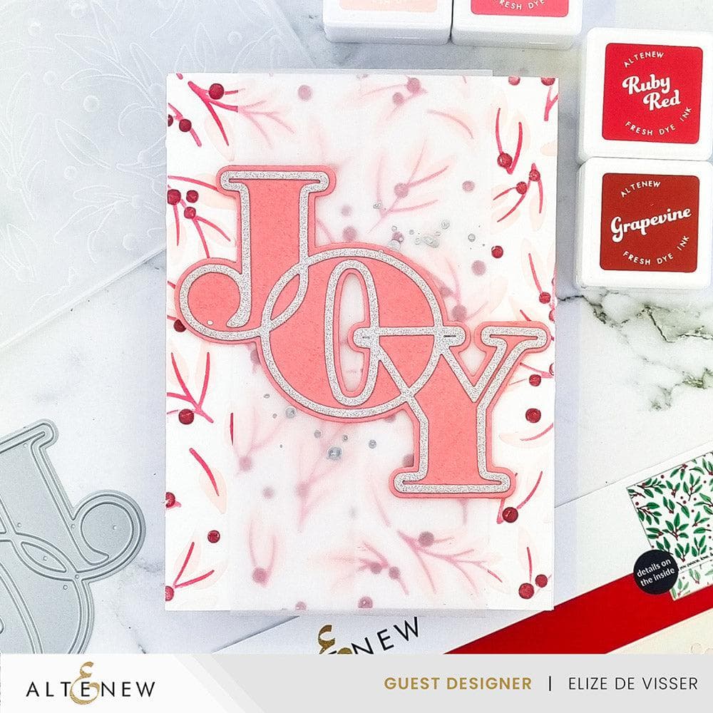 Altenew Stencil & Die & Embossing Folder Bundle Festive Greenery