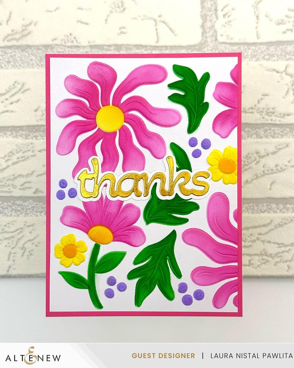 Altenew Stencil & Die & Embossing Folder Bundle Wild Flowers