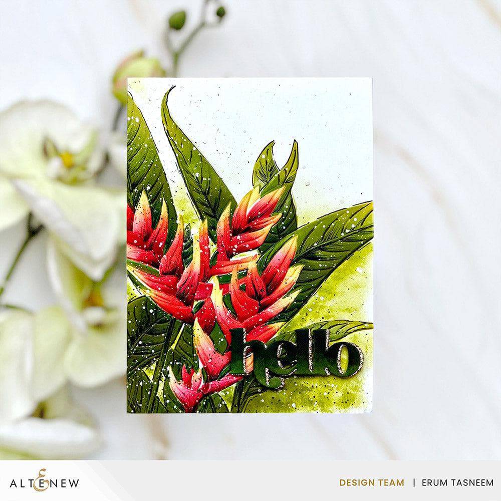 Altenew Stencil & Embossing Folder Bundle Charming Heliconia