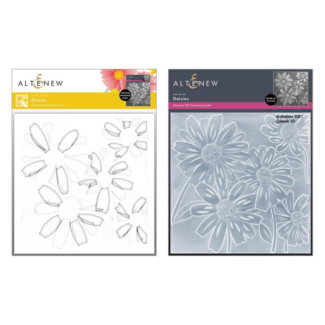 Altenew Stencil & Embossing Folder Bundle Daisies Complete Bundle