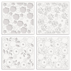 Floral Radiance Layering Stencil Set (4 in 1)