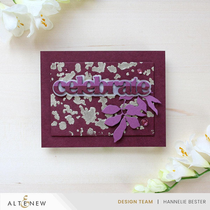 Foil Leaf Background Stencil
