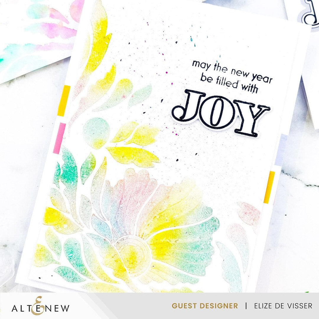 Altenew Stencil & Hot Foil Plate & Embossing Folder Bundle Dynamic Foliage