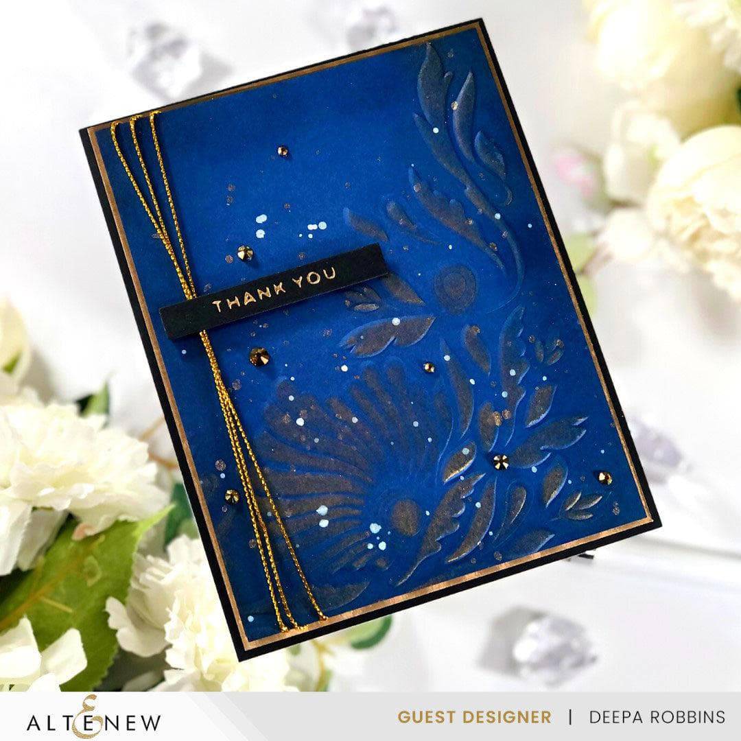 Altenew Stencil & Hot Foil Plate & Embossing Folder Bundle Dynamic Foliage