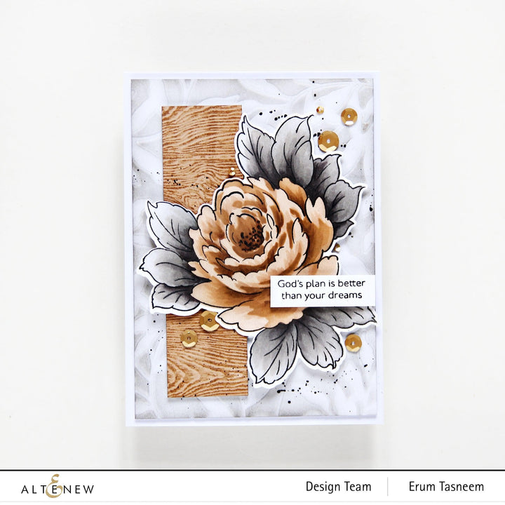 Photocentric Stencil Leaf Bed Stencil