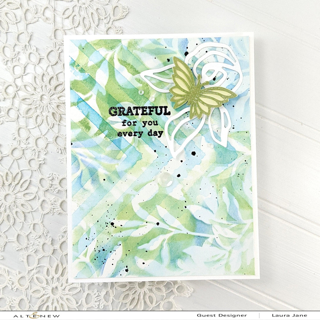 Photocentric Stencil Leaf Bed Stencil