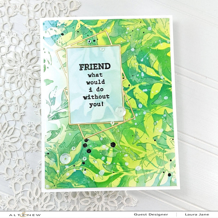 Photocentric Stencil Leaf Bed Stencil
