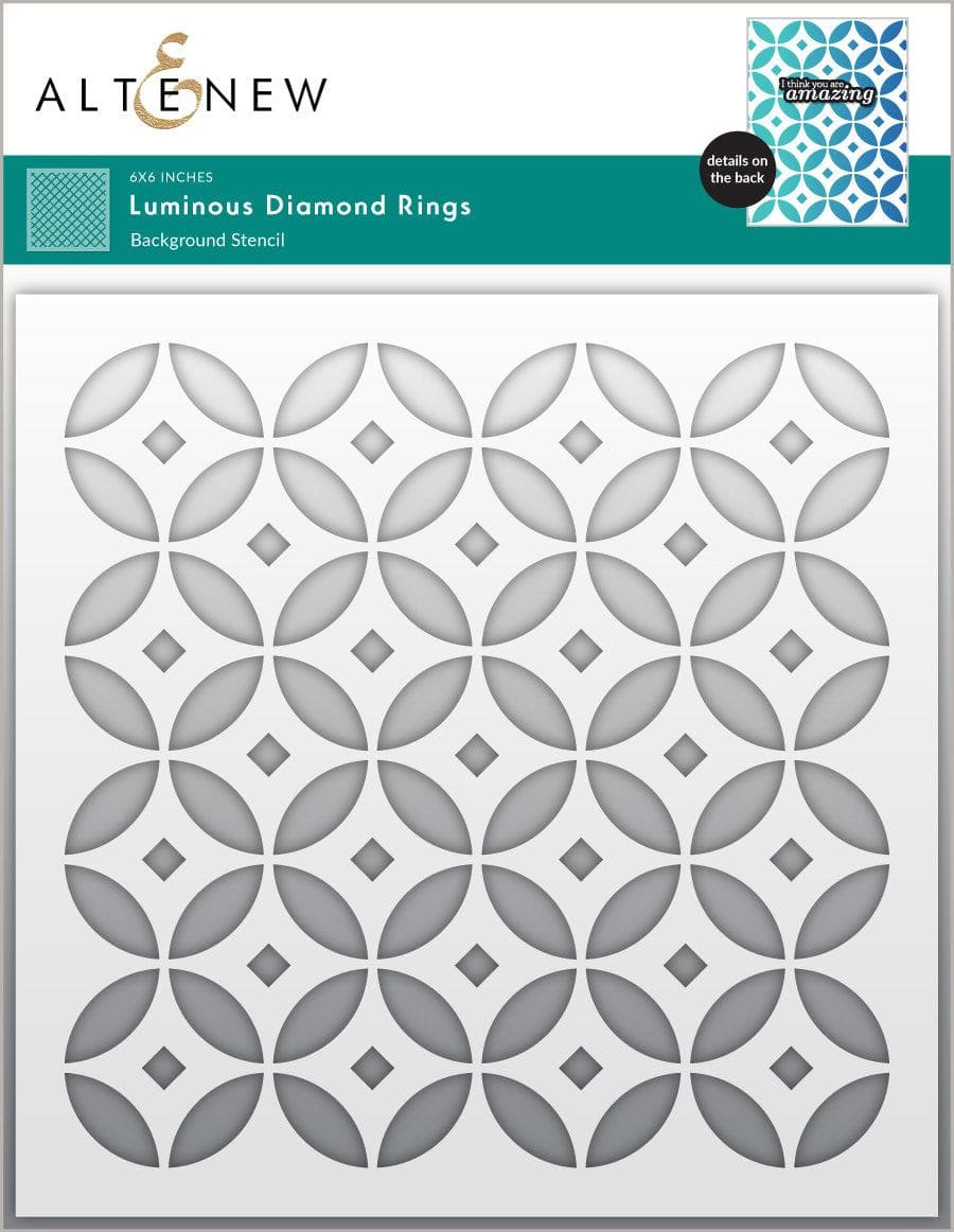 Luminous Diamond Rings Stencil