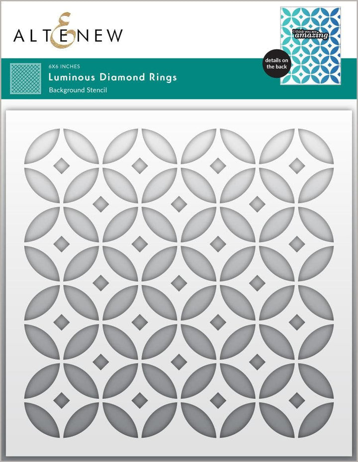 Luminous Diamond Rings Stencil