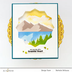 Photocentric Stencil Mountain Scene Stencil