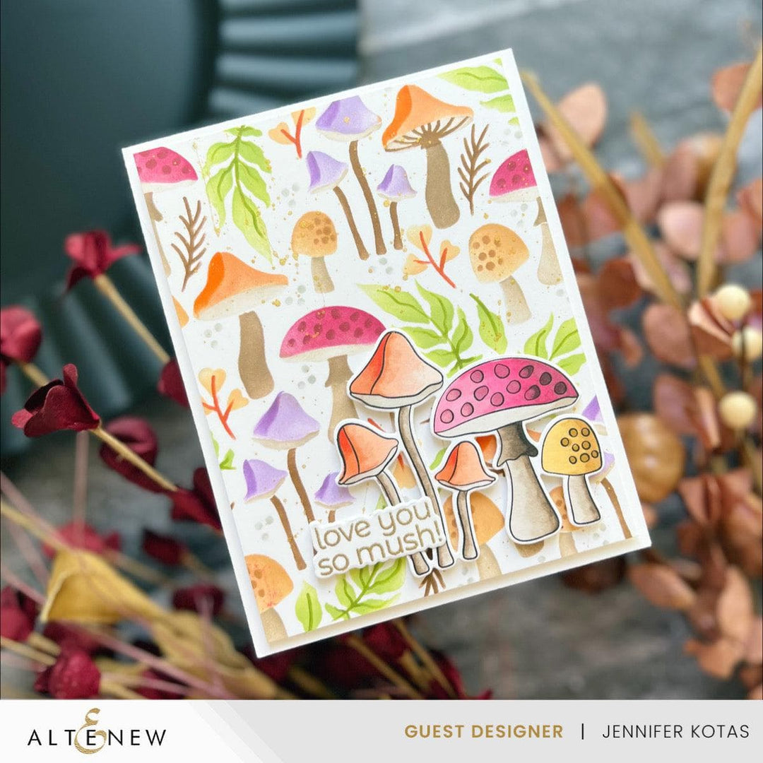 EXP Factors Stencil Mushroom Garden Layering Stencil Set (4 in 1)