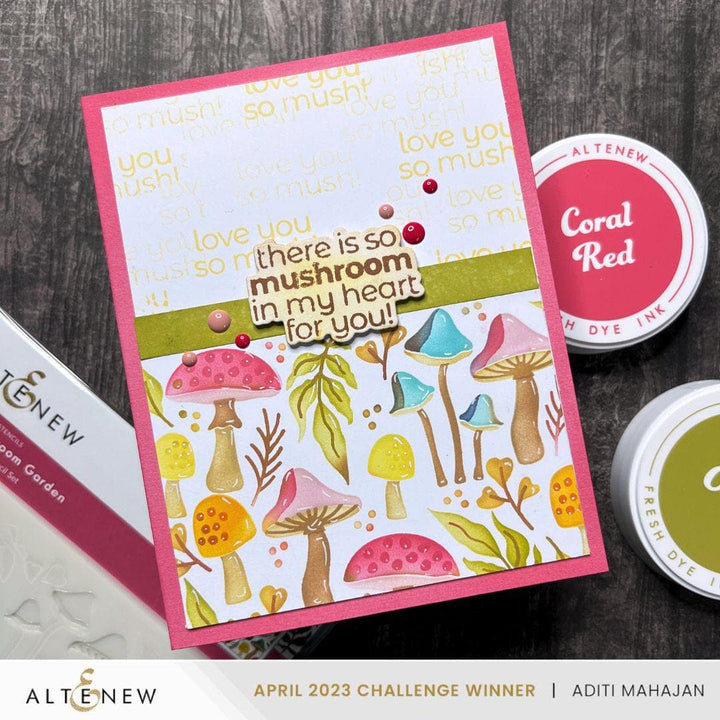 EXP Factors Stencil Mushroom Garden Layering Stencil Set (4 in 1)