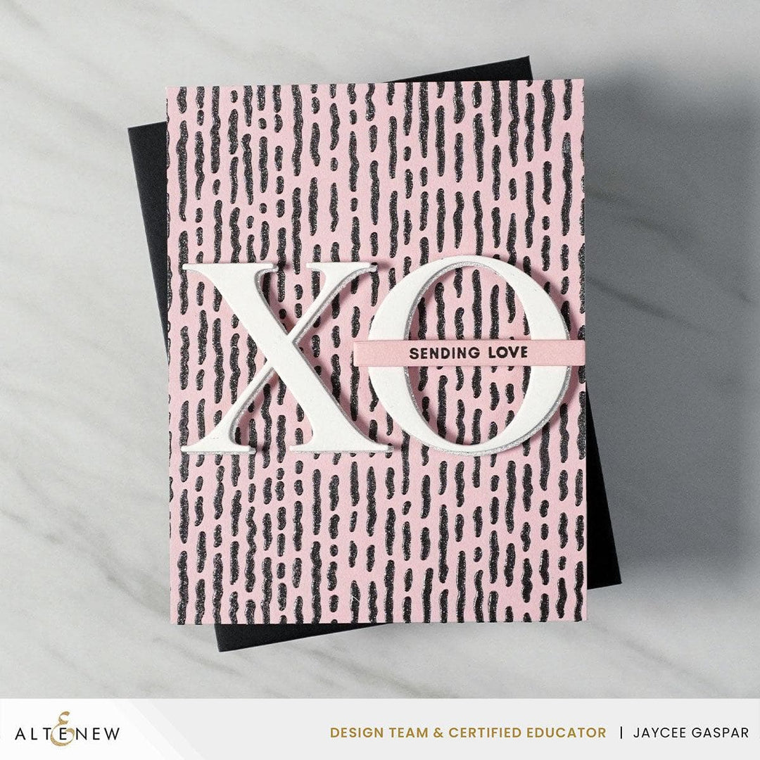 Squiggly Lines Background Stencil