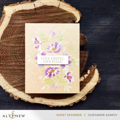 Stencil Art: Playful Watercolor Flowers Layering Stencil Set (6 in 1)