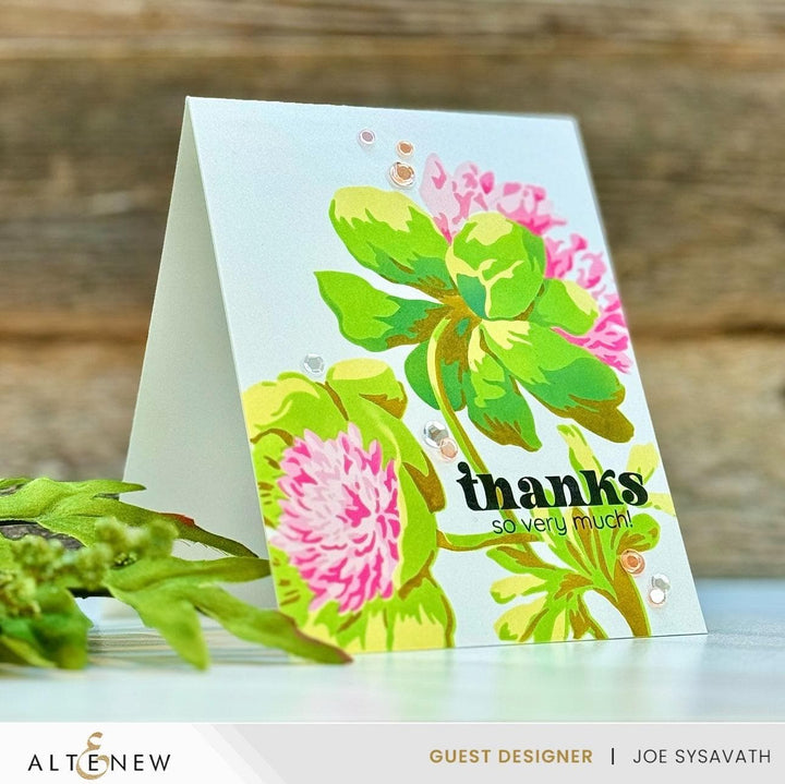 Stencil Art: White Cap Peonies Layering Stencil Set (6 in 1)