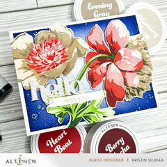 Stencil Art: White Cap Peonies Layering Stencil Set (6 in 1)