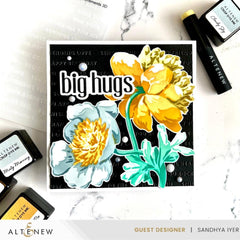 Stencil Art: White Cap Peonies Layering Stencil Set (6 in 1)