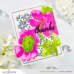 Stencil Art: White Cap Peonies Layering Stencil Set (6 in 1)