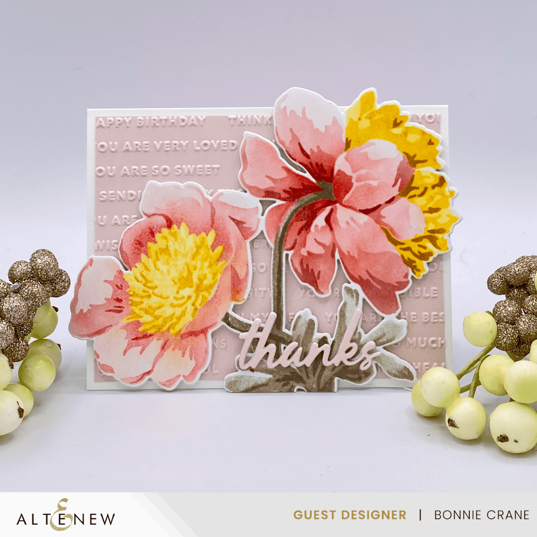 Stencil Art: White Cap Peonies Layering Stencil Set (6 in 1)