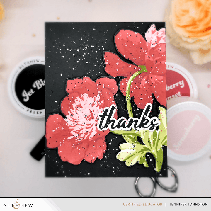 Stencil Art: White Cap Peonies Layering Stencil Set (6 in 1)