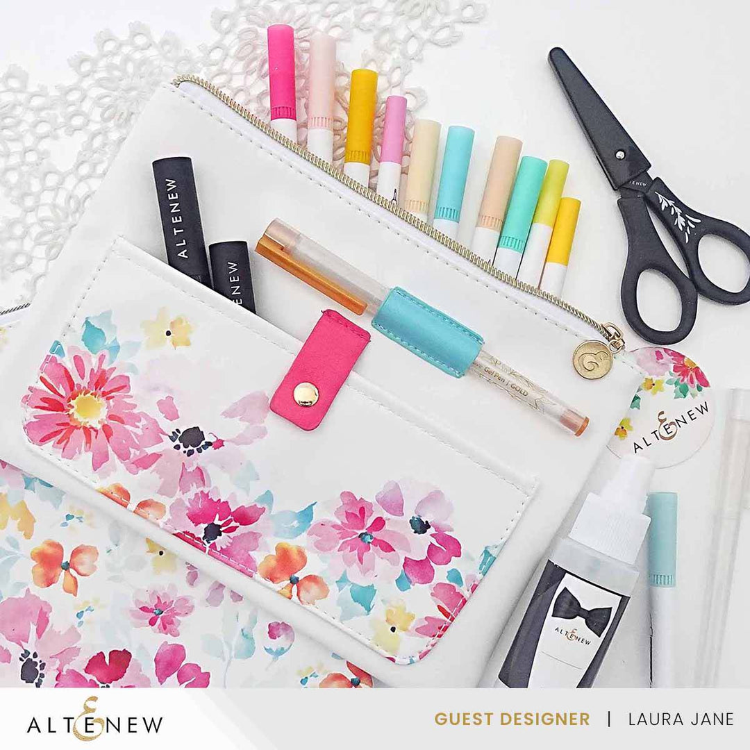 Dreaming in Watercolor Zipper Pouch (280mm x 195mm)