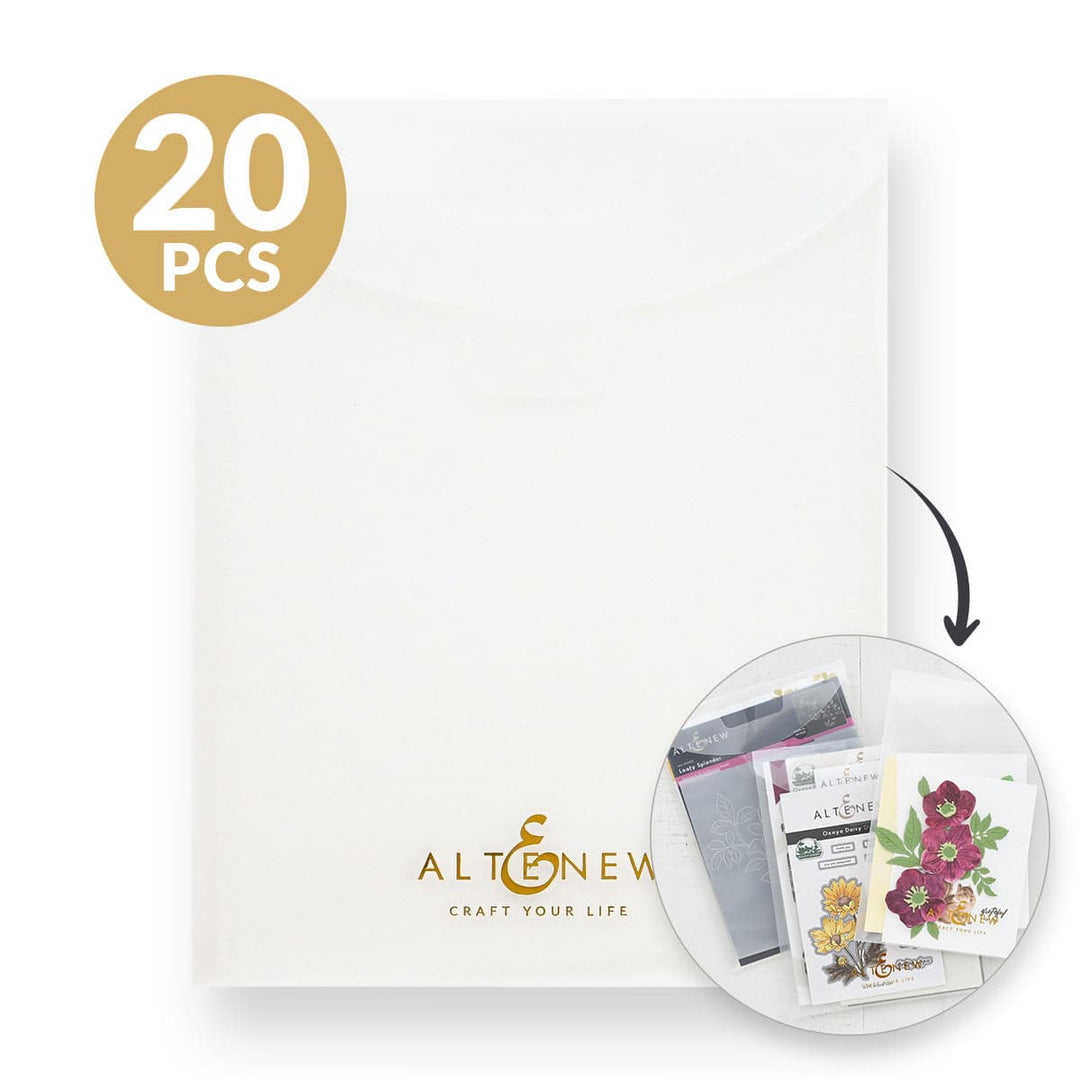 Storage Pockets: 6.5" x 8.5" (20 pieces/set)