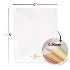 Storage Pockets: 9" x 11.5" (20 pieces/set)