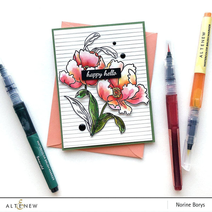 Be Creative Arts Crafts Water-based Markers Watercolor Brush Markers - Winter Wonderland Set