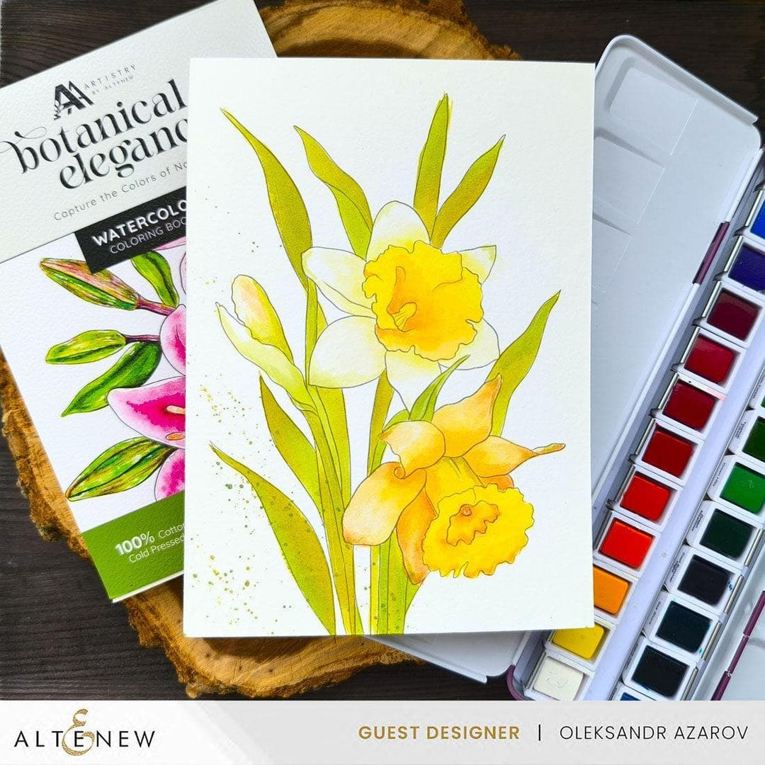 Nature’s Palette Watercolor & Coloring Book Set